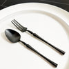 Laurel Dessert Flatware - Matte Black - Tea + Linen