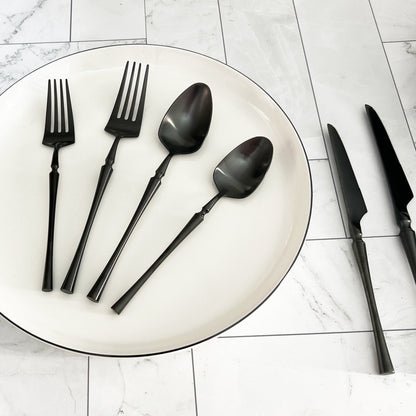 Laurel Flatware Set - Black - Tea + Linen