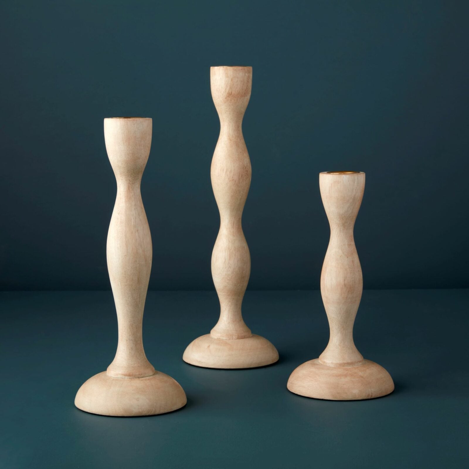 Mango Wood Pillar Candle Holder, Medium (pre-order) - Tea + Linen