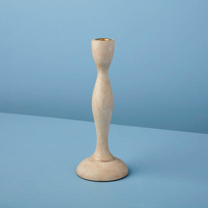 Mango Wood Pillar Candle Holder, Medium (pre-order) - Tea + Linen