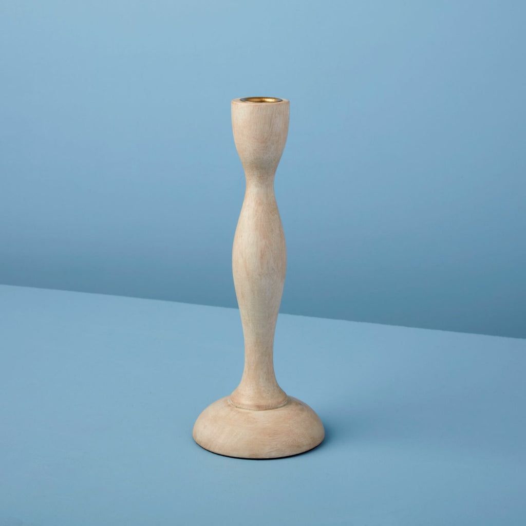 Mango Wood Pillar Candle Holder, Medium (pre-order) - Tea + Linen