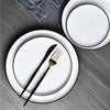 Milo Black Rim 8” Plates - Set of 4 - Tea + Linen