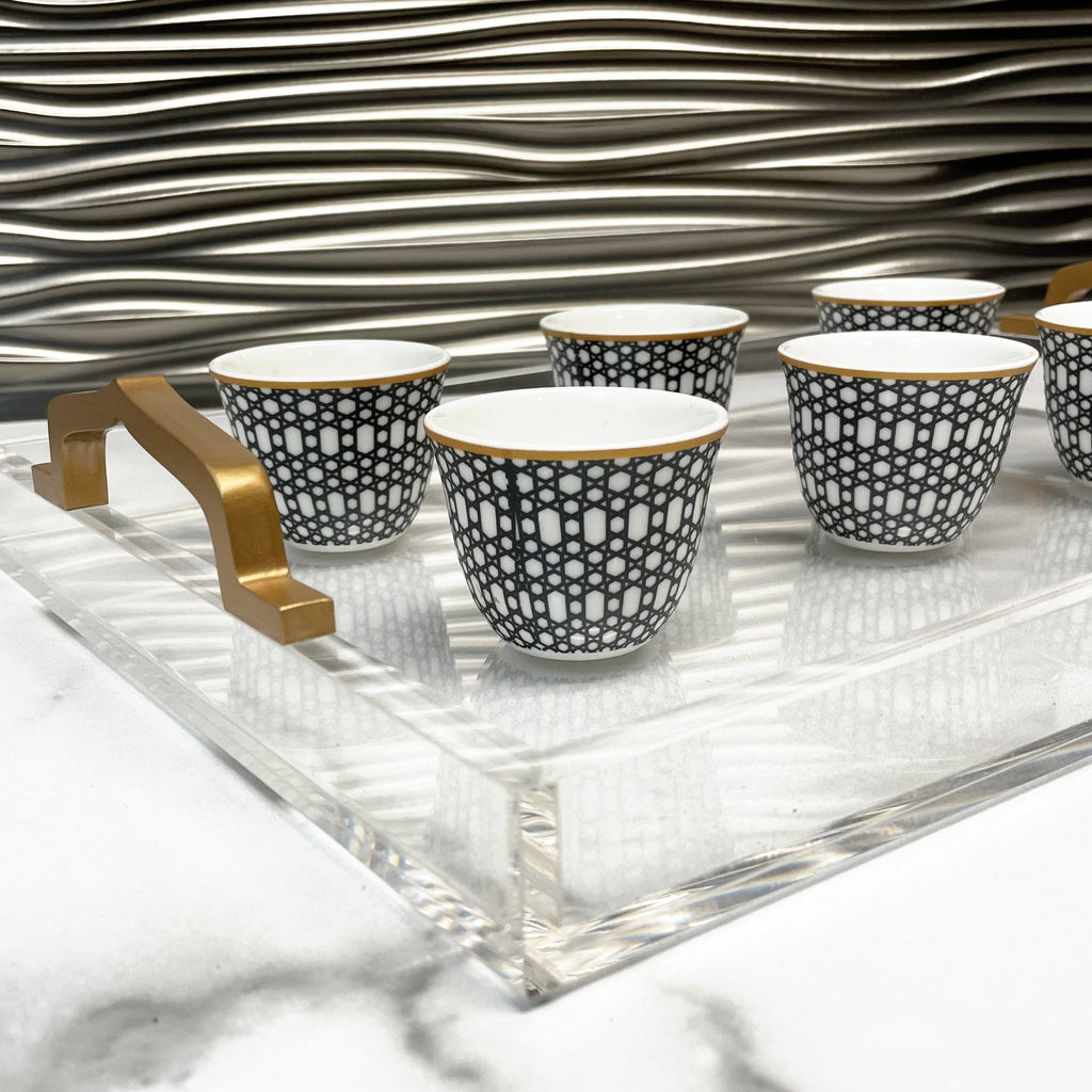 Mina Arabic Coffee Cups - Set of 6 - Tea + Linen