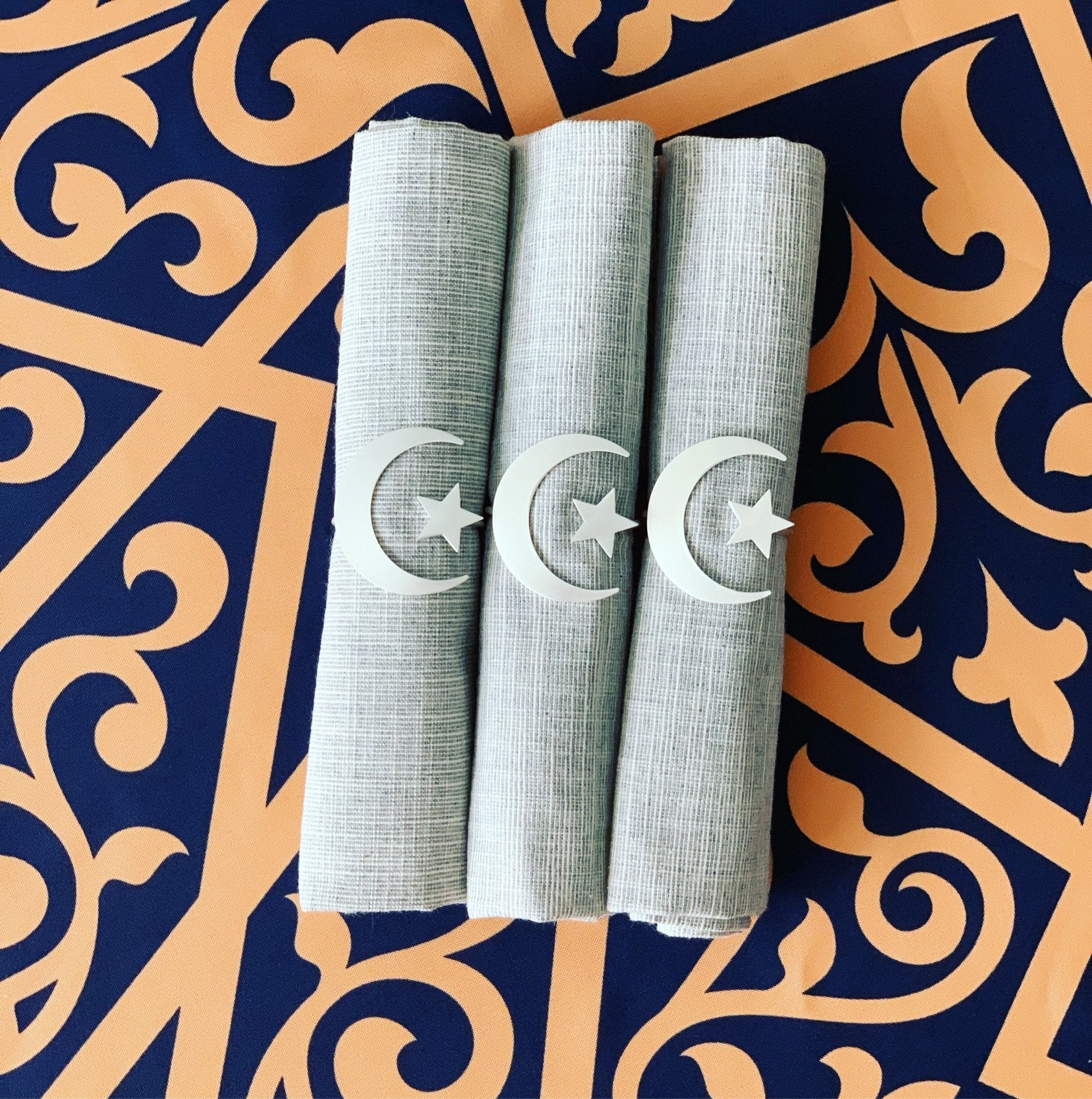 Moon and Star Napkin Ring - Tea + Linen