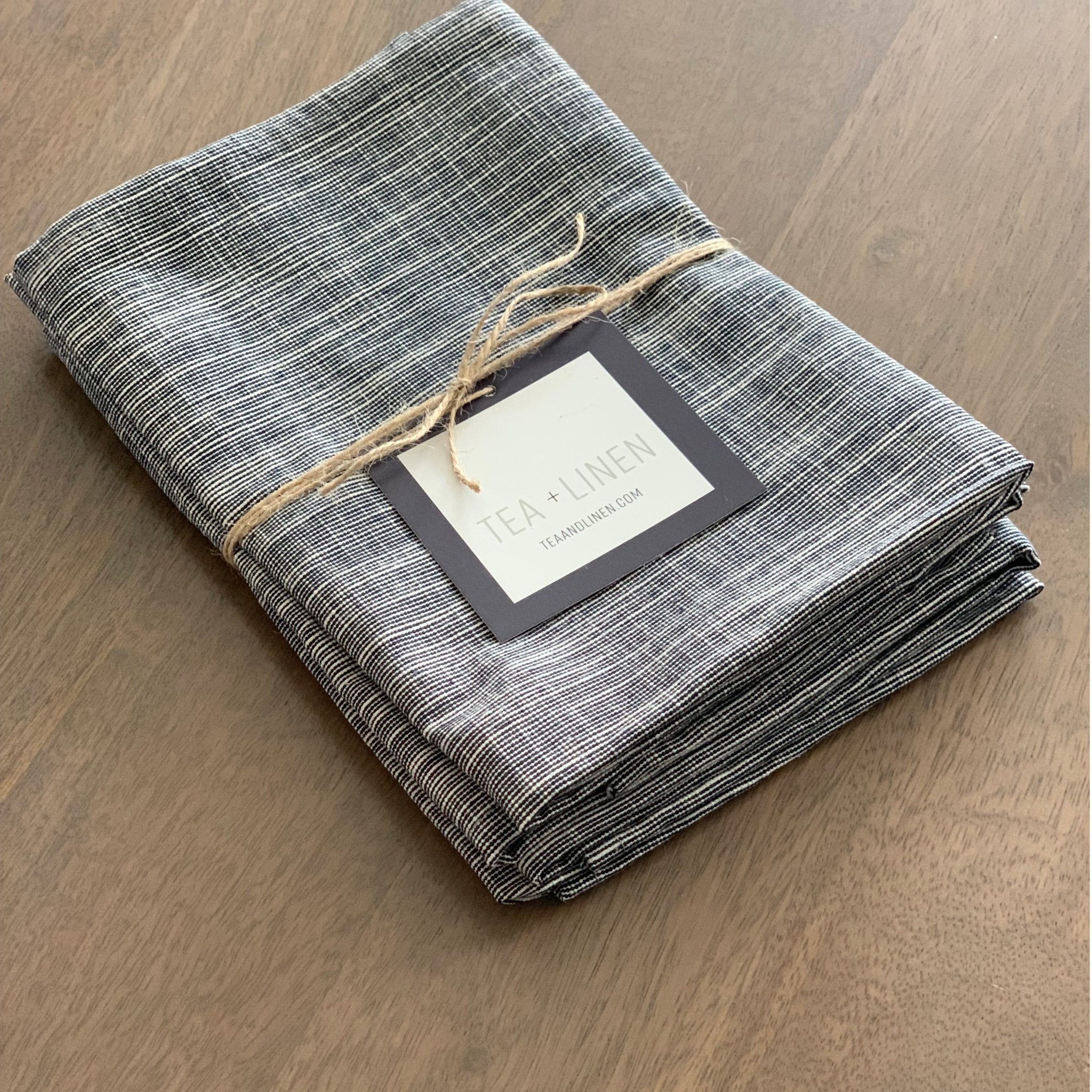 Navy Vintage Grain Napkins - Set of 4 - Tea + Linen