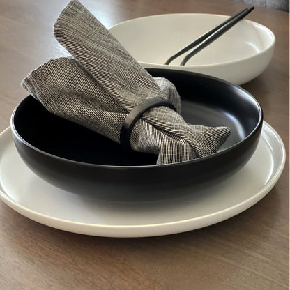 Nordic 8&quot; Low Bowl - Tea + Linen
