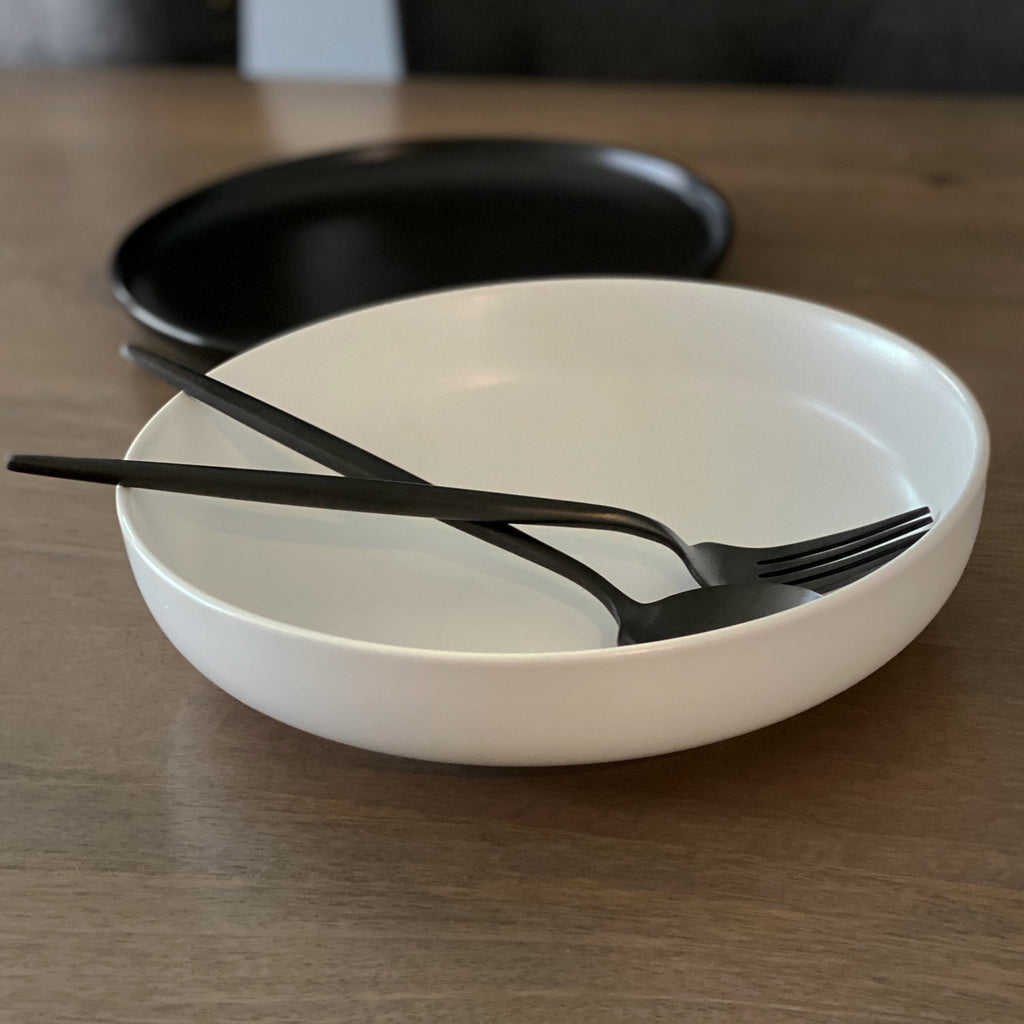 Nordic 8" Low Bowl - Tea + Linen