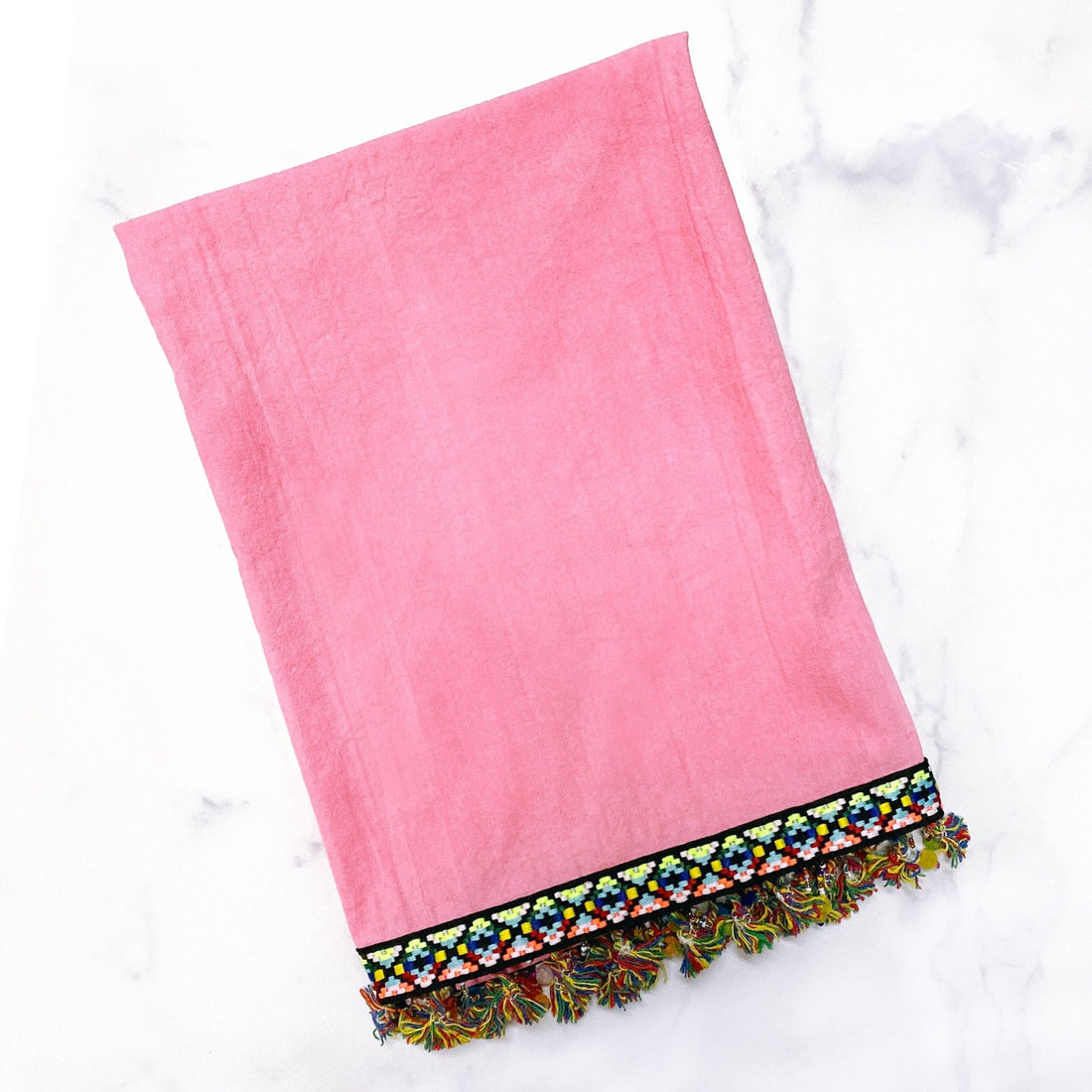 Pink Boho Tea Towel - Tea + Linen