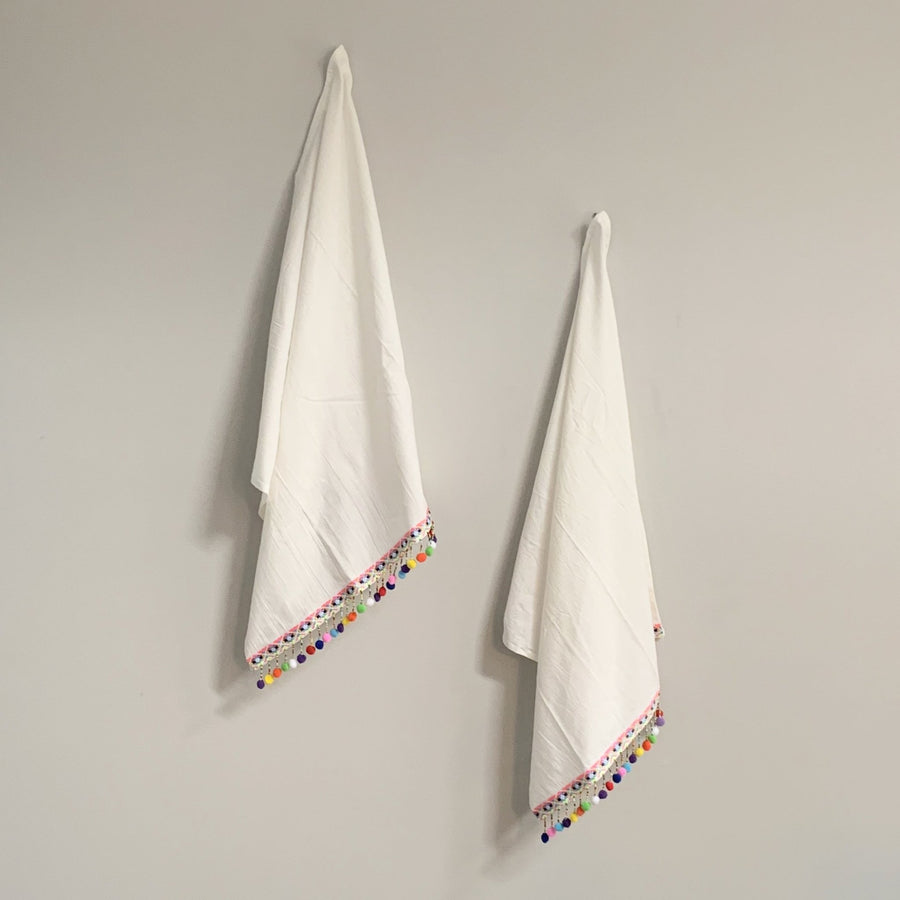Pom Pom Handmade Kitchen Towel - Tea + Linen