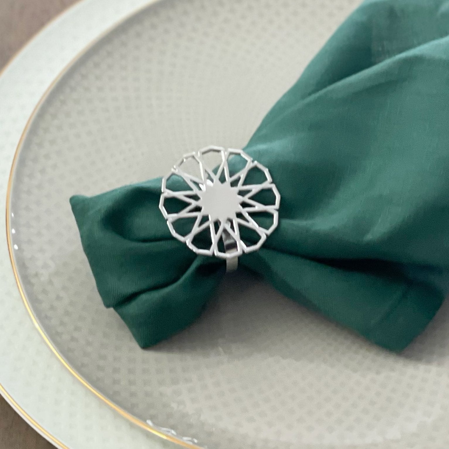 Safa Napkin Ring - Set of 4 - Tea + Linen