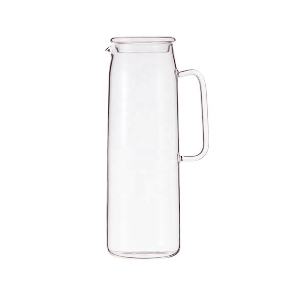 Safi Glass Pitcher with Clear Lid - Tea + Linen