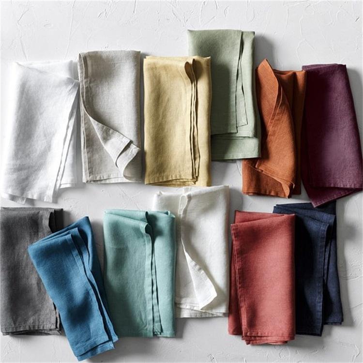 Stone Washed Linen Napkin - Set of 4 - Tea + Linen