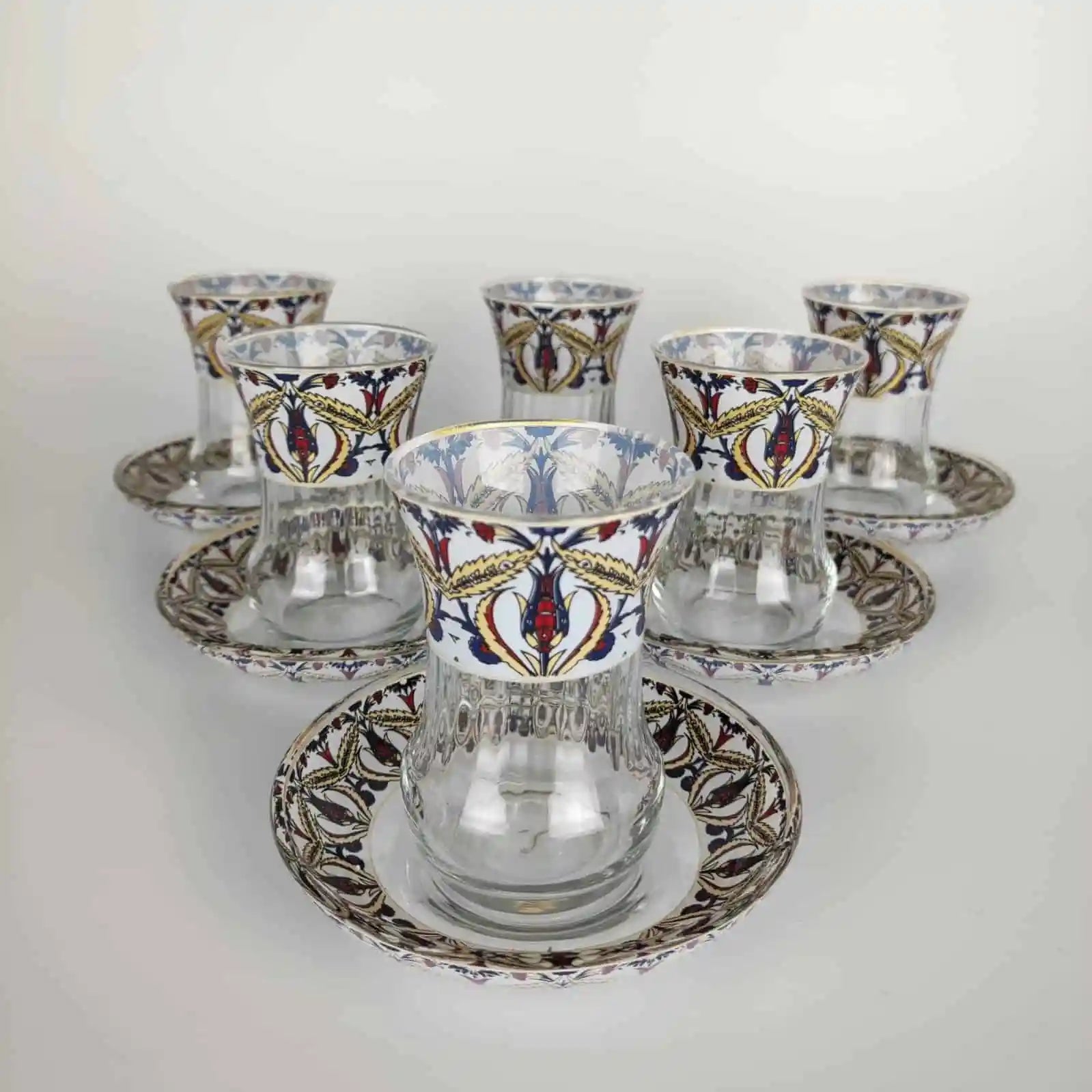 Tulips Turkish Tea Cups - Set of 6 - Tea + Linen