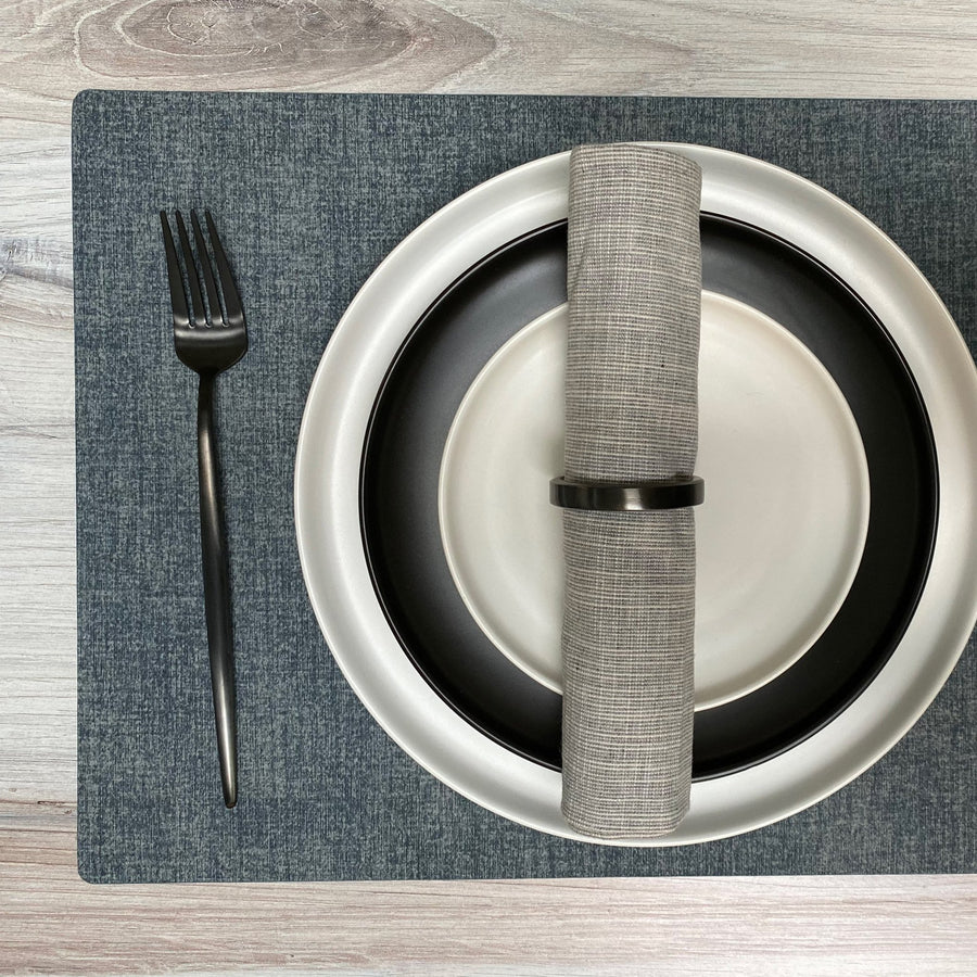 Vegan Leather Placemat - Tea + Linen