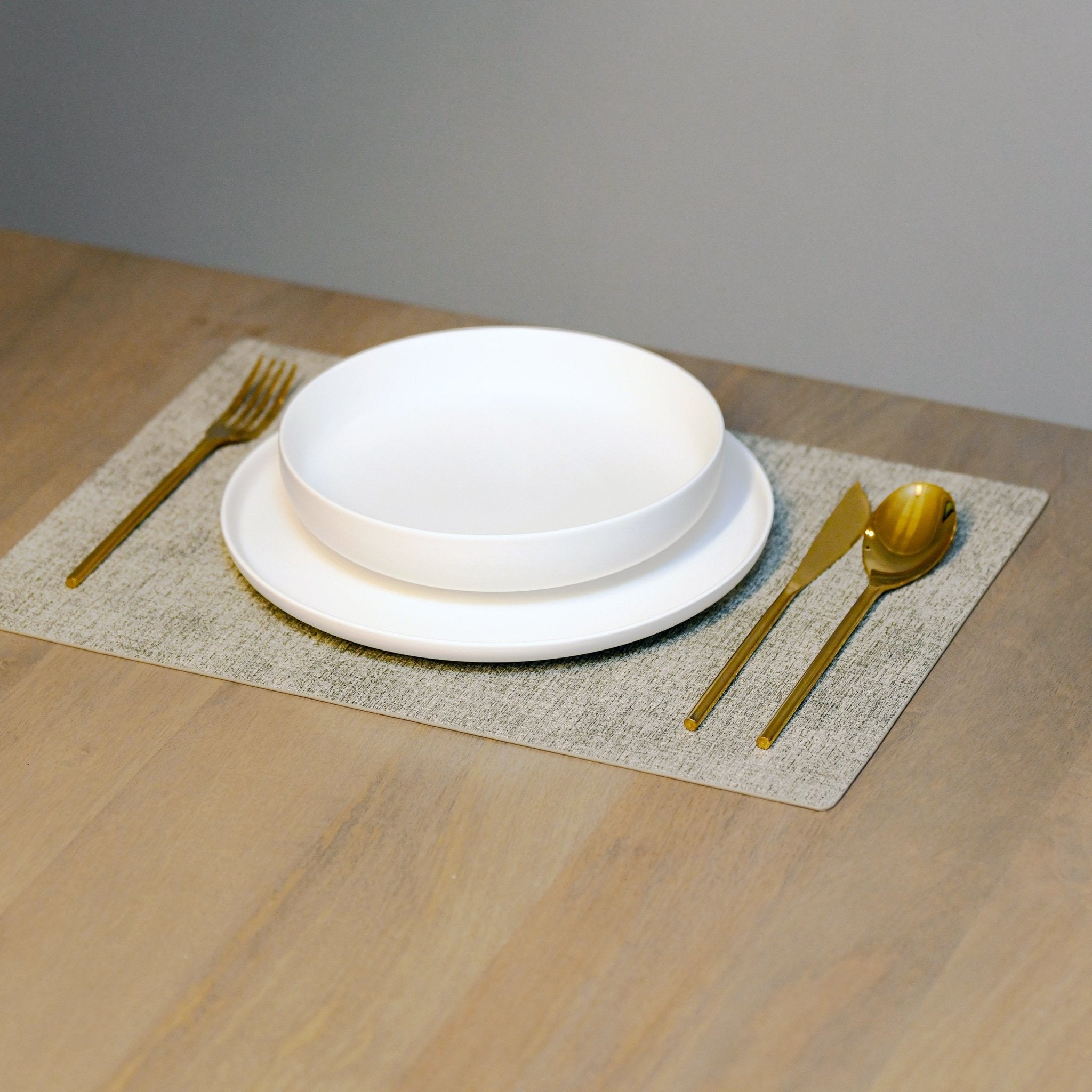 Vegan Leather Placemat - Tea + Linen