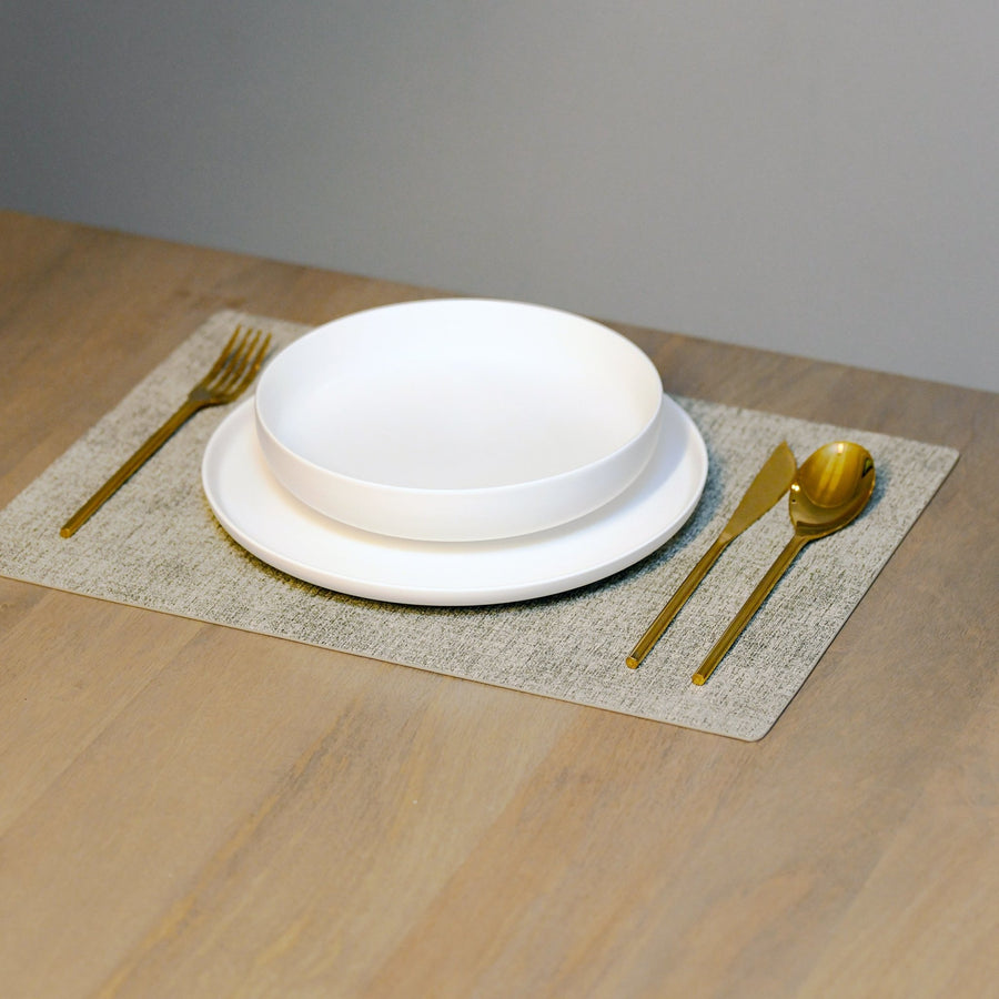 Vegan Leather Placemat - Tea + Linen
